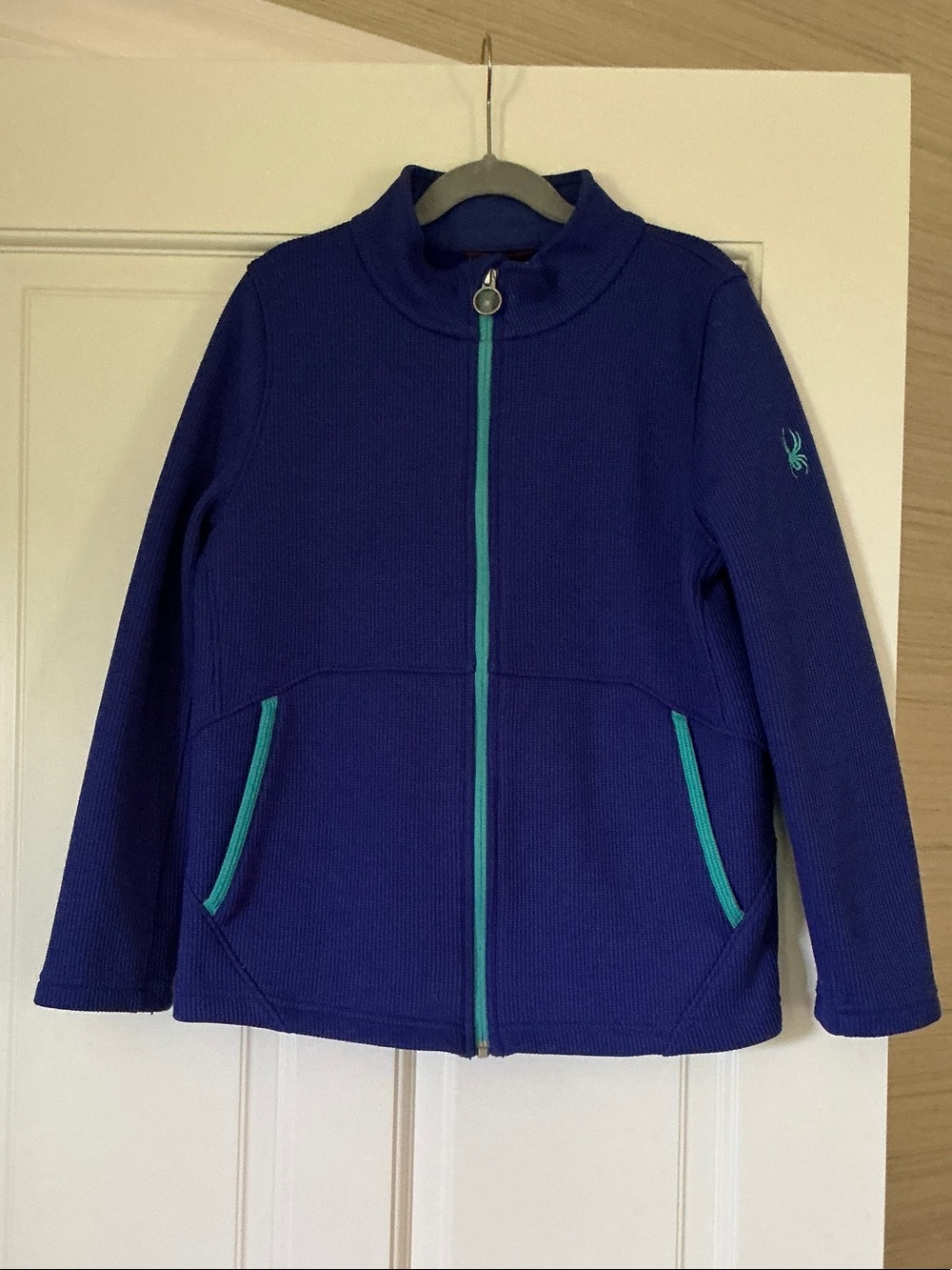 Spyder Kids Blue Jacket, Size 14-16 - Picture 1 of 5